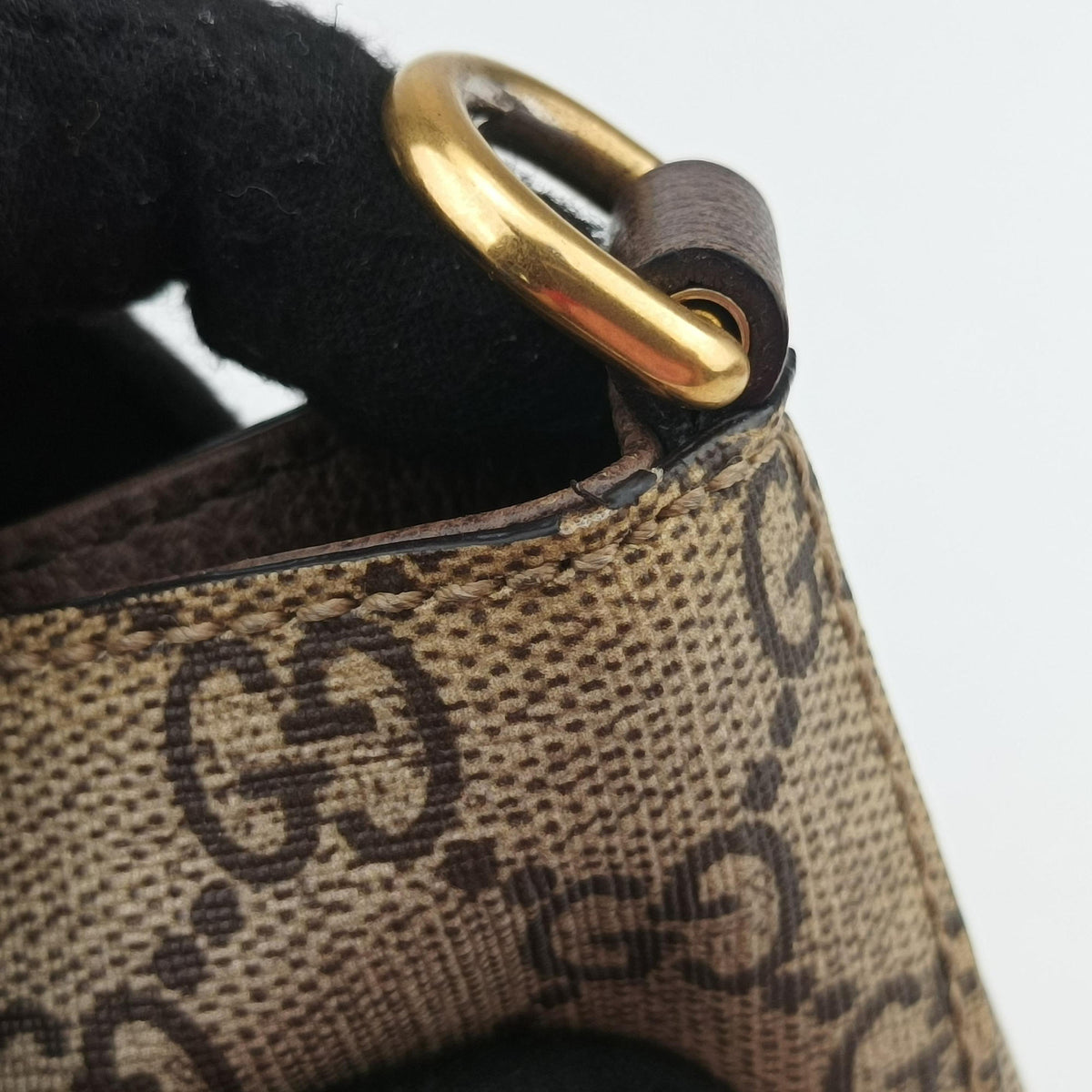 Pre-owned Gucci GG Supreme Bosco PATCHED beige×Multicolour PVC coated canvas×Leather 473887 shoulderbag | stylenewstar