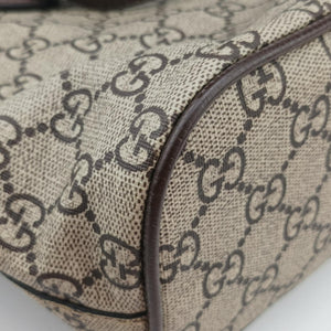 Pre-owned Gucci GG Supreme Bosco PATCHED beige×Multicolour PVC coated canvas×Leather 473887 shoulderbag | stylenewstar