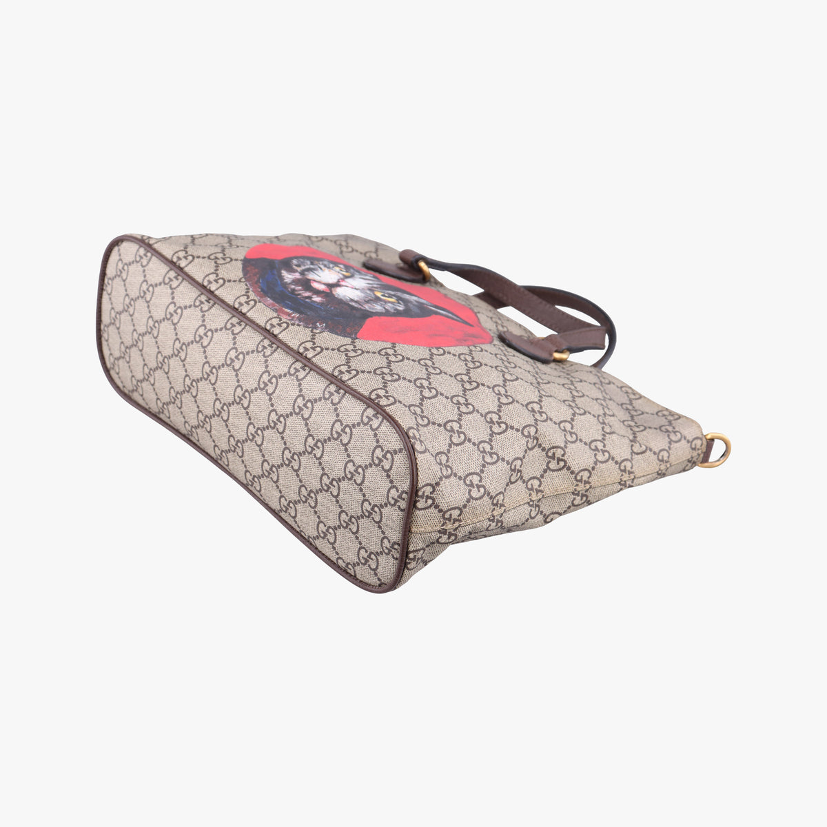 Pre-owned Gucci GG Supreme Bosco PATCHED beige×Multicolour PVC coated canvas×Leather 473887 shoulderbag | stylenewstar