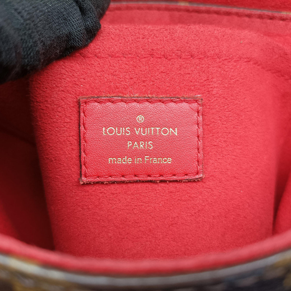 Pre-owned Louis Vuitton Locky BB Monogram/Brown×Coqulicot Monogram canvas×calf leather M44322 shoulderbag | stylenewstar