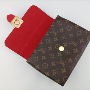 Pre-owned Louis Vuitton Locky BB Monogram/Brown×Coqulicot Monogram canvas×calf leather M44322 shoulderbag | stylenewstar