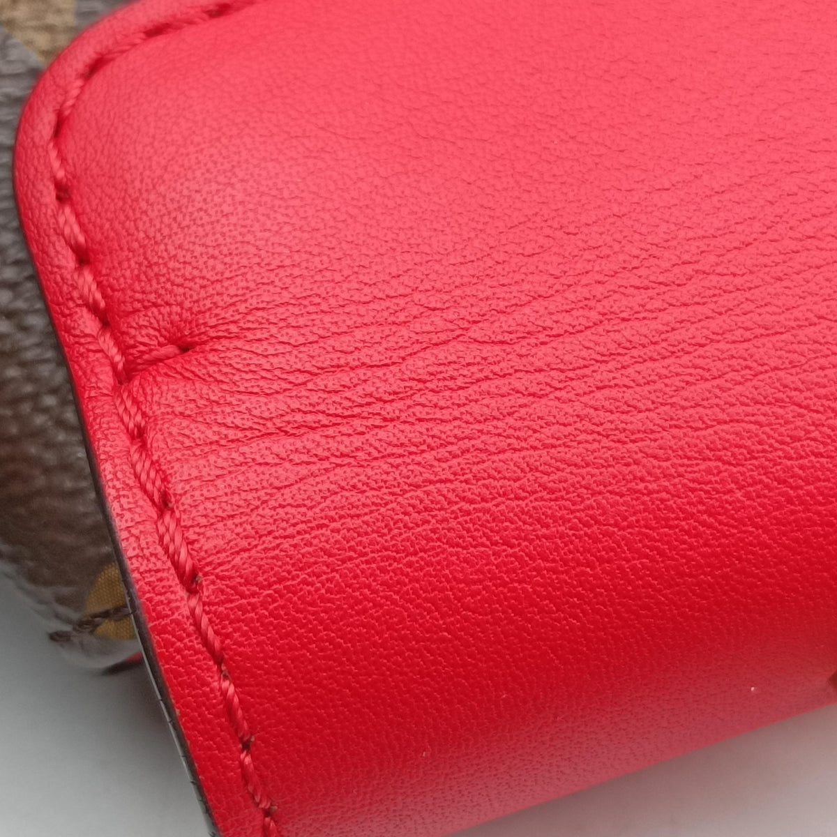 Pre-owned Louis Vuitton Locky BB Monogram/Brown×Coqulicot Monogram canvas×calf leather M44322 shoulderbag | stylenewstar