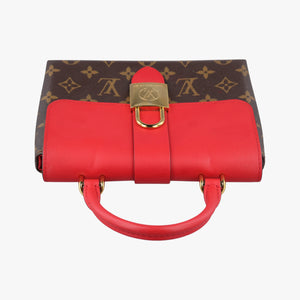 Pre-owned Louis Vuitton Locky BB Monogram/Brown×Coqulicot Monogram canvas×calf leather M44322 shoulderbag | stylenewstar