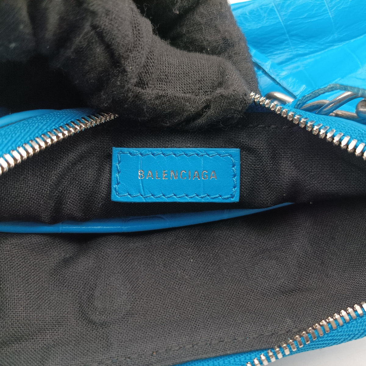 Pre-owned Balenciaga Le Cagole Mini Blue Leather 695814 shoulderbag | stylenewstar