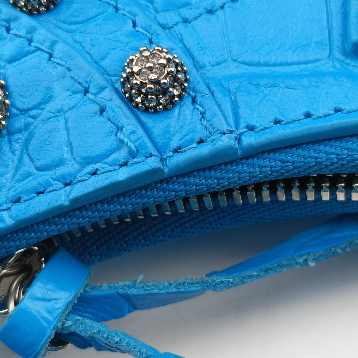 Pre-owned Balenciaga Le Cagole Mini Blue Leather 695814 shoulderbag | stylenewstar