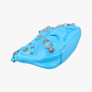 Pre-owned Balenciaga Le Cagole Mini Blue Leather 695814 shoulderbag | stylenewstar