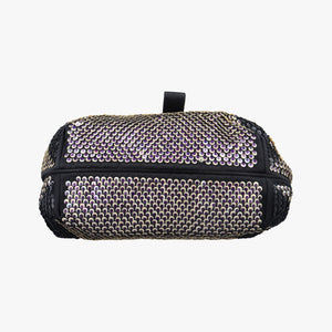 Pre-owned Fendi Spy Black x multicolor Sequins x Velvet x Silk 8BR589 handbag | stylenewstar