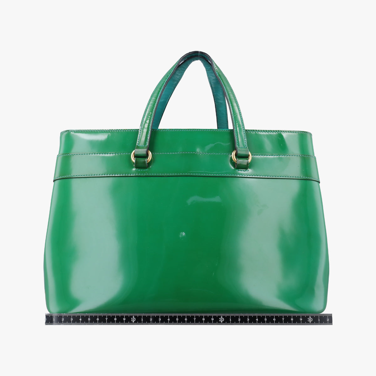 Pre-owned Gucci Bright Bit Green Patent Leather 319795 shoulderbag | stylenewstar