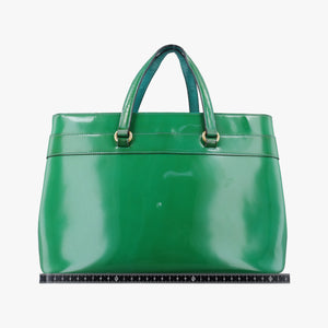 Pre-owned Gucci Bright Bit Green Patent Leather 319795 shoulderbag | stylenewstar