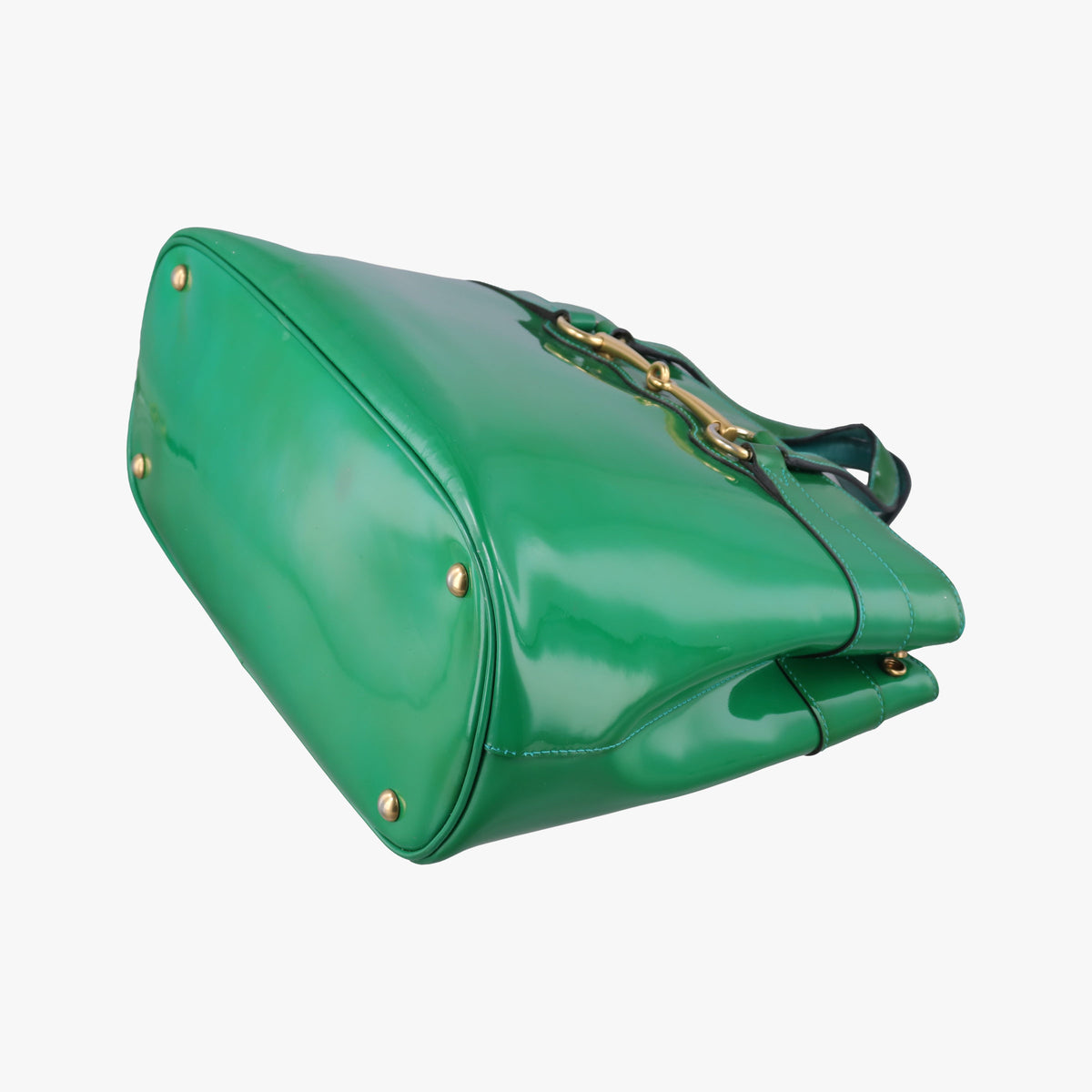Pre-owned Gucci Bright Bit Green Patent Leather 319795 shoulderbag | stylenewstar
