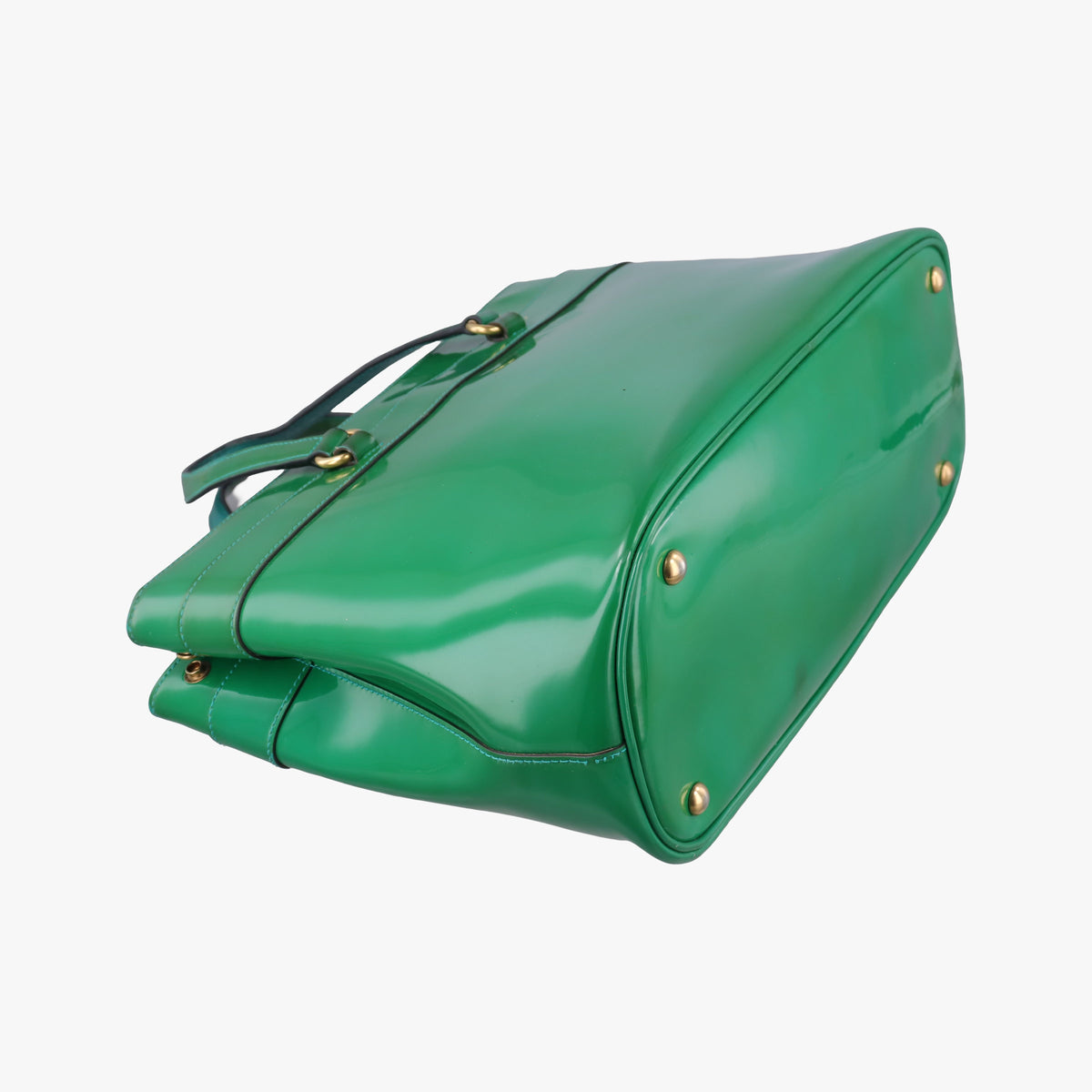 Pre-owned Gucci Bright Bit Green Patent Leather 319795 shoulderbag | stylenewstar