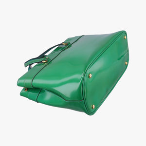Pre-owned Gucci Bright Bit Green Patent Leather 319795 shoulderbag | stylenewstar