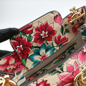Vintage Gucci Diana Flower Pink x Multicolour Leather 707449 shoulderbag | stylenewstar