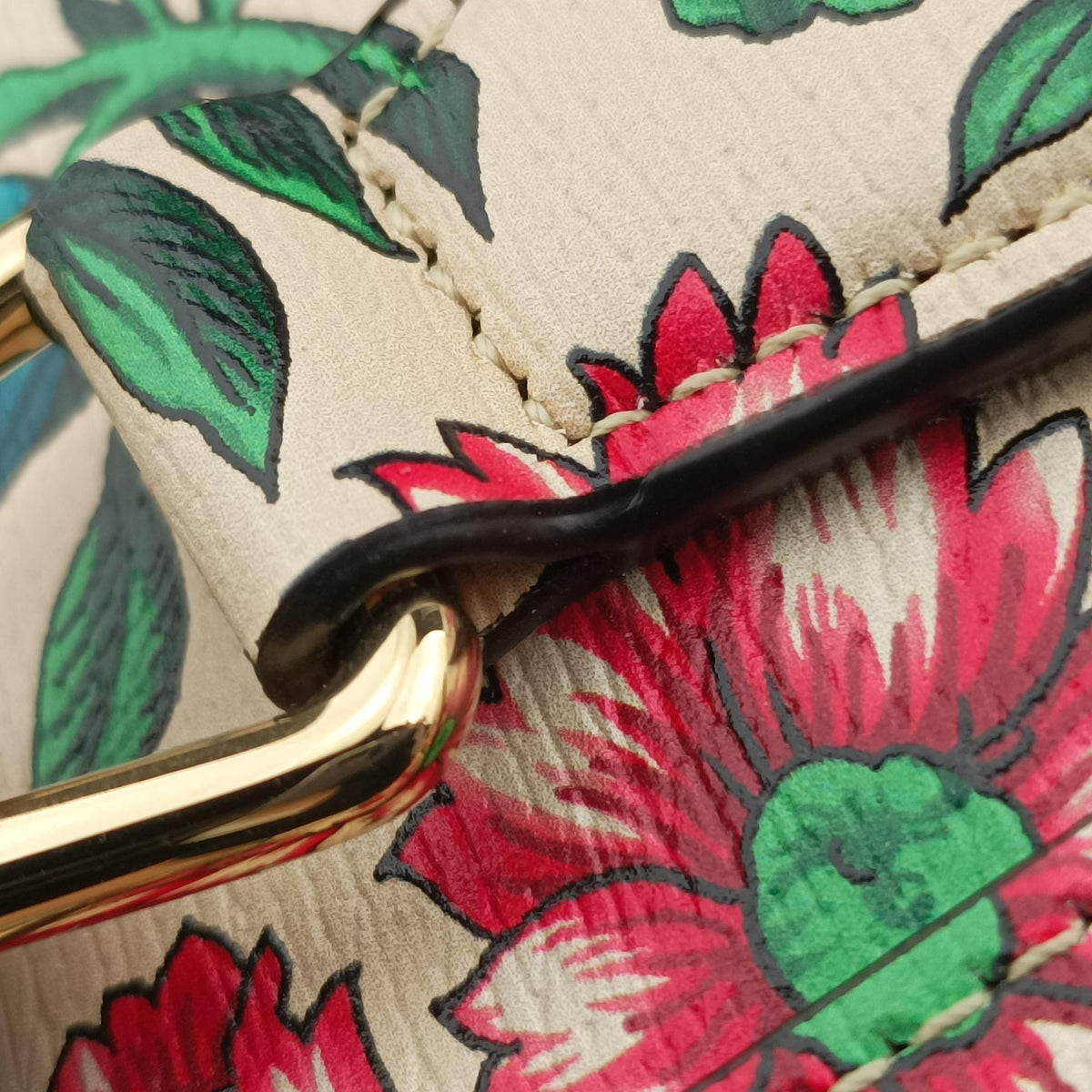 Vintage Gucci Diana Flower Pink x Multicolour Leather 707449 shoulderbag | stylenewstar