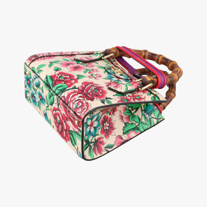 Vintage Gucci Diana Flower Pink x Multicolour Leather 707449 shoulderbag | stylenewstar