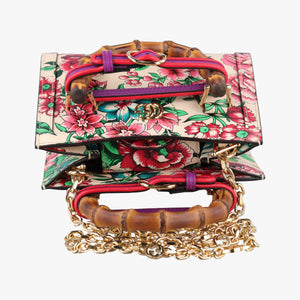 Vintage Gucci Diana Flower Pink x Multicolour Leather 707449 shoulderbag | stylenewstar