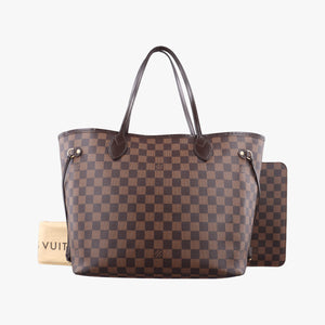 Pre-owned Louis Vuitton NEVERFULL MM EBENE Damier Canvas N51105 shoulderbag | stylenewstar
