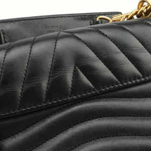 Pre-owned Louis Vuitton New Wave PM Noir Leather M51683 shoulderbag | stylenewstar