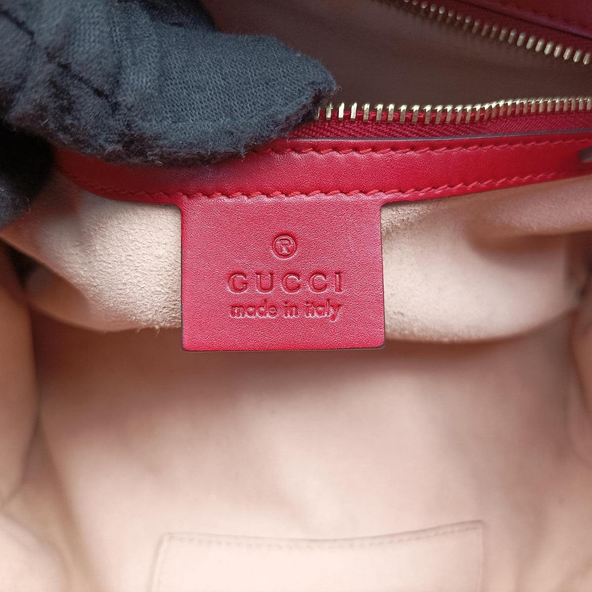 Pre-owned Gucci Bamboo Nymphaea Red Leather 453767 shoulderbag | stylenewstar