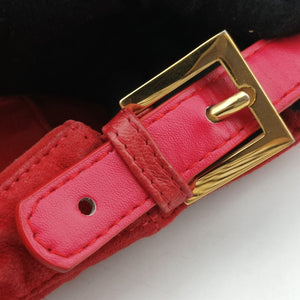 Secondhand Fendi Baguette Red suede 26424 handbag | stylenewstar