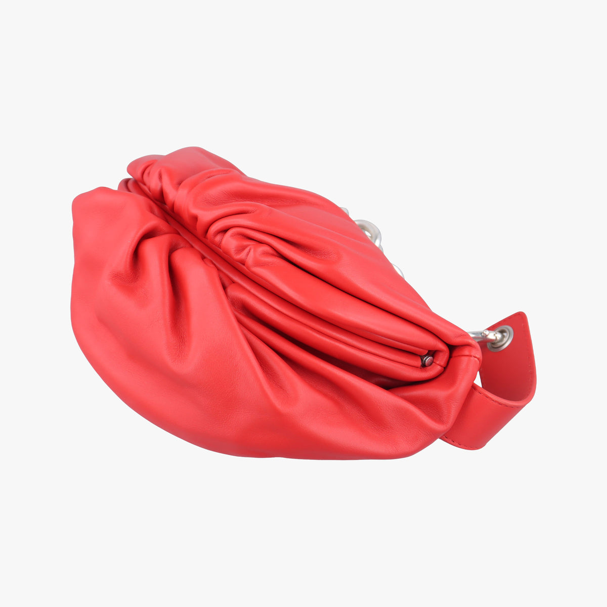 Pre-owned Bottega Veneta The　Chain Pouch Red lambskin  shoulderbag | stylenewstar