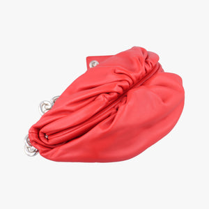 Pre-owned Bottega Veneta The　Chain Pouch Red lambskin  shoulderbag | stylenewstar