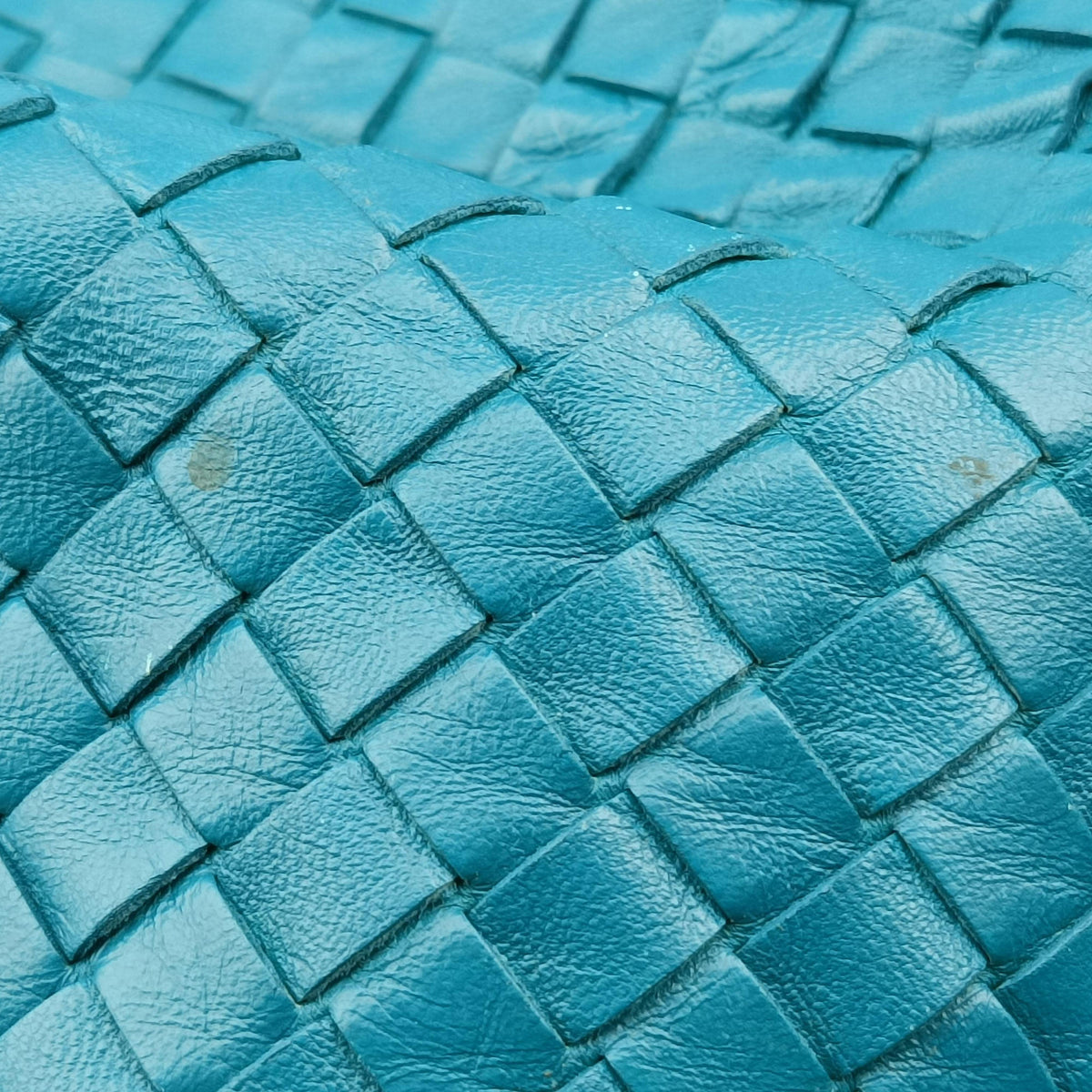 Pre-owned Bottega Veneta Intrecciato Blue lambskin  handbag | stylenewstar