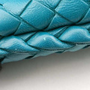 Pre-owned Bottega Veneta Intrecciato Blue lambskin  handbag | stylenewstar