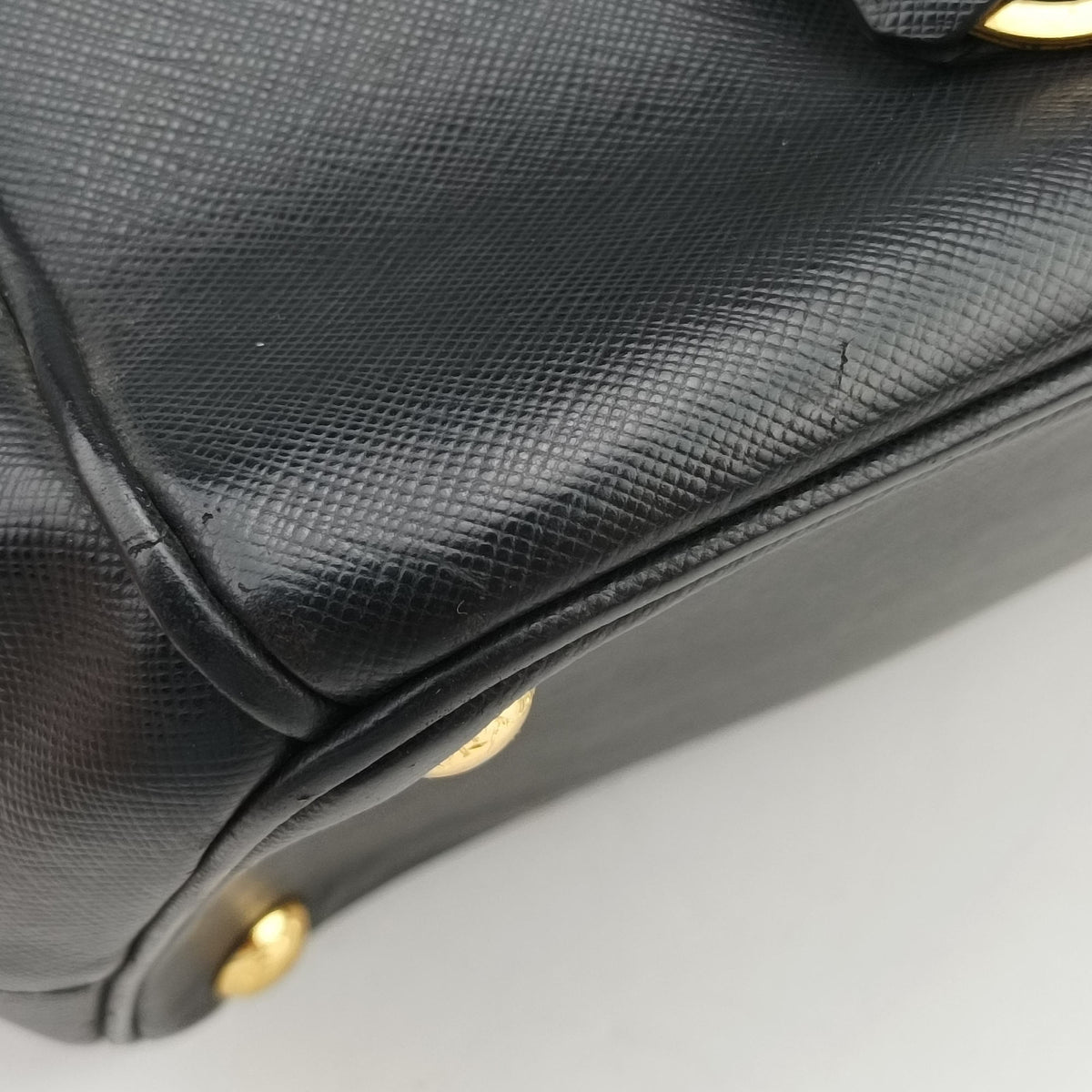 Secondhand Prada Galleria Black SAFFIANO Leather BN2274 shoulderbag | stylenewstar