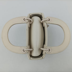 Vintage Christian Dior Lady Dior White leather  shoulderbag | stylenewstar
