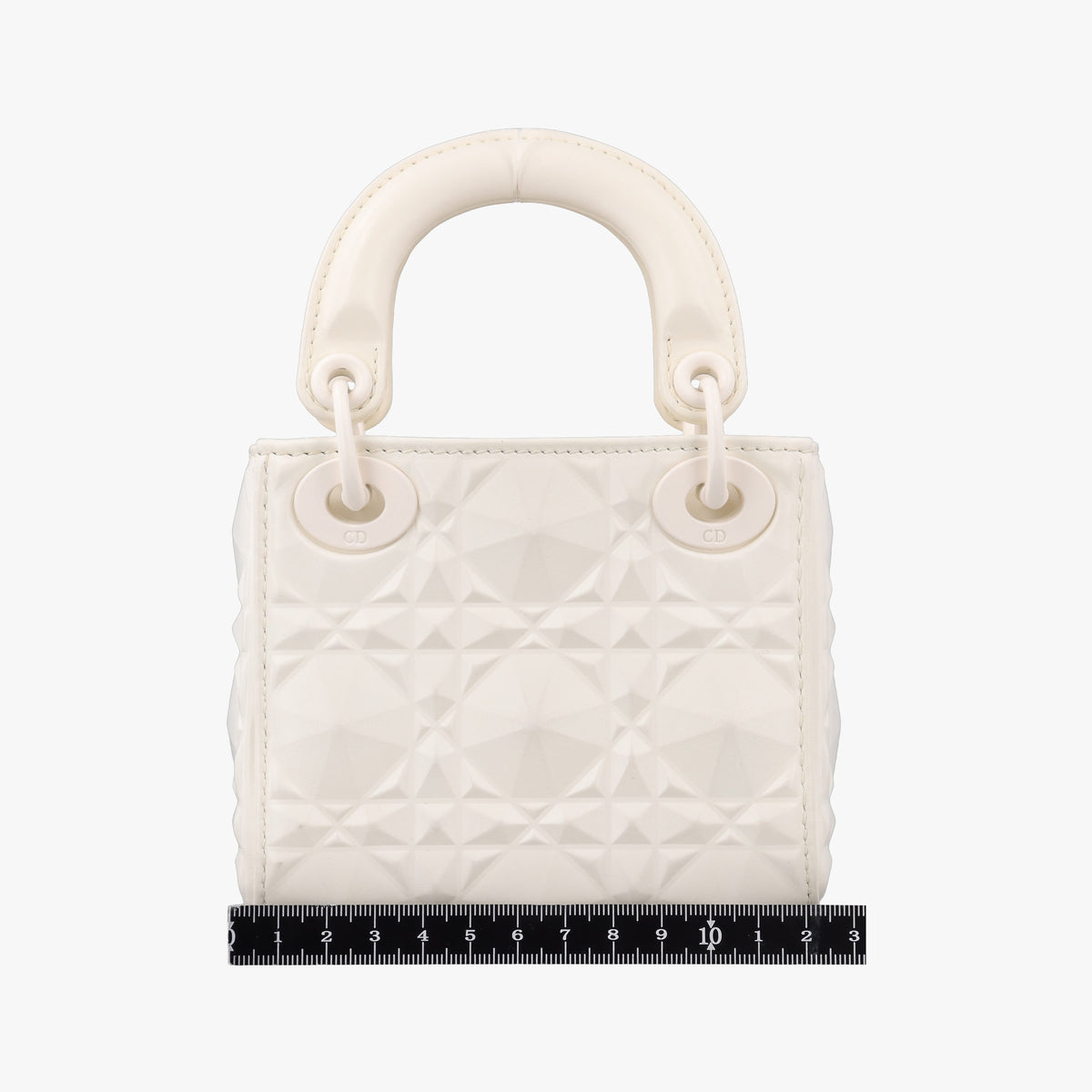 Vintage Christian Dior Lady Dior White leather  shoulderbag | stylenewstar