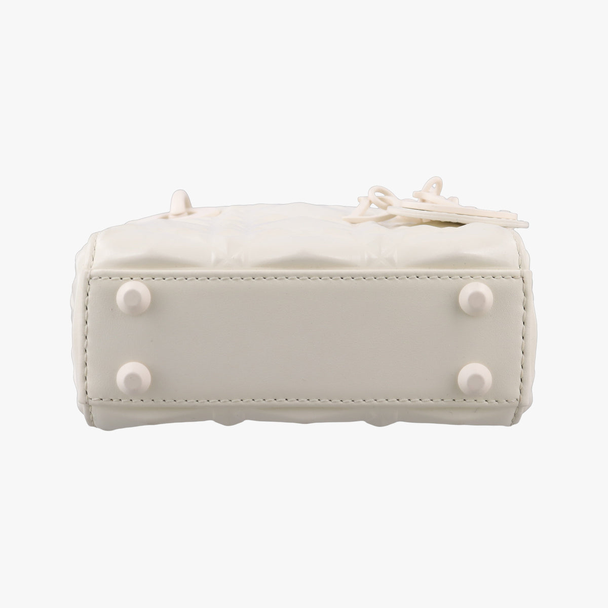 Vintage Christian Dior Lady Dior White leather  shoulderbag | stylenewstar