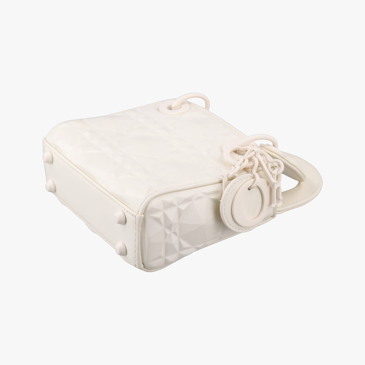 Vintage Christian Dior Lady Dior White leather  shoulderbag | stylenewstar