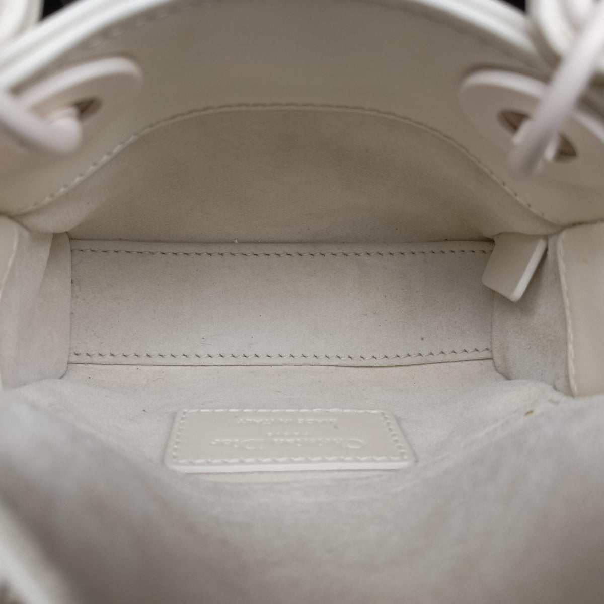 Vintage Christian Dior Lady Dior White leather  shoulderbag | stylenewstar
