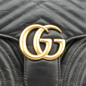 Vintage Gucci GG Marmont Black Leather 443497 shoulderbag | stylenewstar