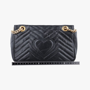 Vintage Gucci GG Marmont Black Leather 443497 shoulderbag | stylenewstar