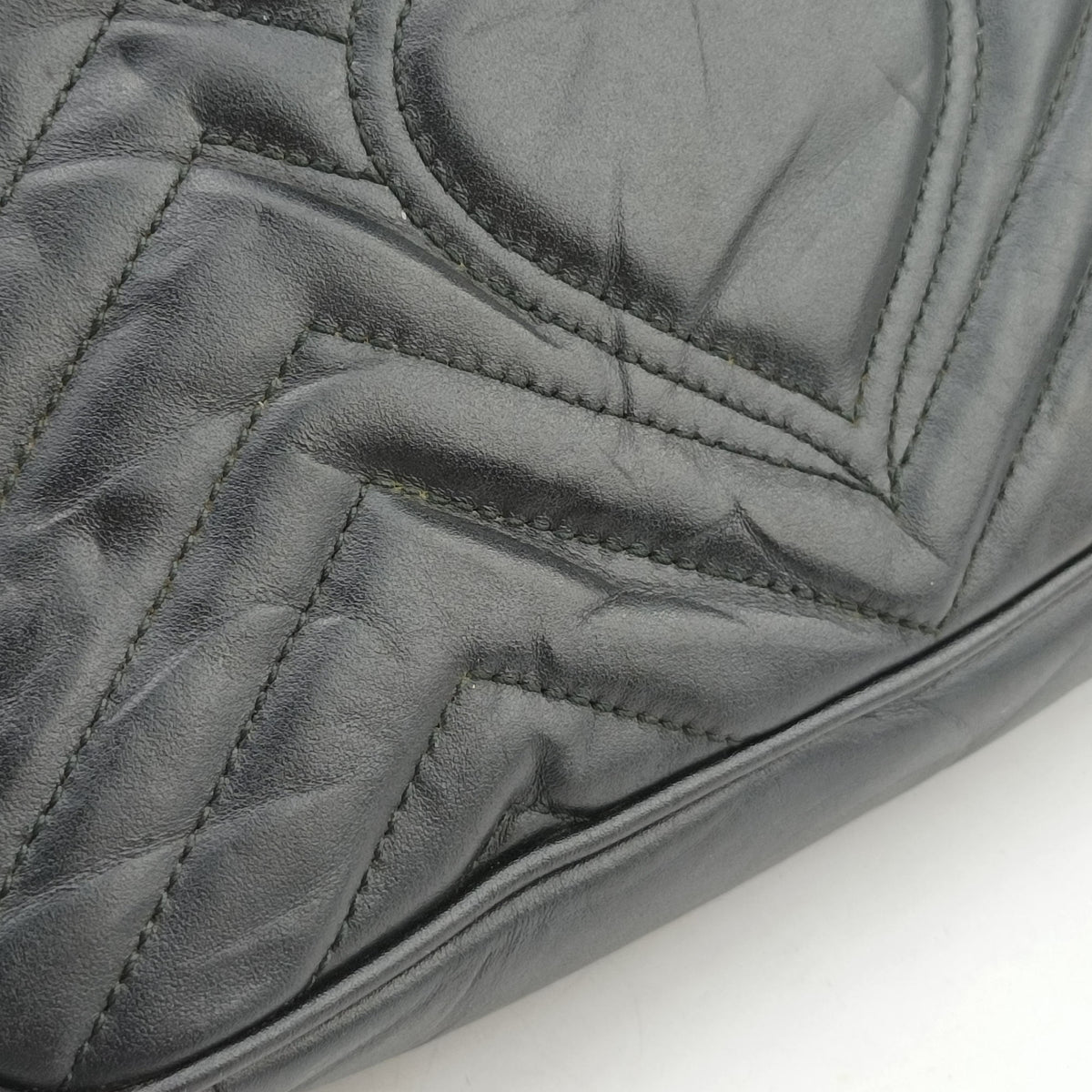 Vintage Gucci GG Marmont Black Leather 443497 shoulderbag | stylenewstar