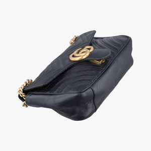 Vintage Gucci GG Marmont Black Leather 443497 shoulderbag | stylenewstar
