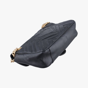 Vintage Gucci GG Marmont Black Leather 443497 shoulderbag | stylenewstar