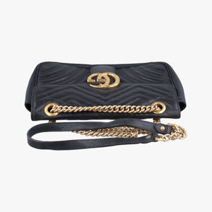 Vintage Gucci GG Marmont Black Leather 443497 shoulderbag | stylenewstar