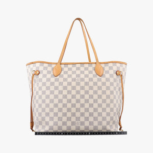Pre-owned Louis Vuitton Neverfull MM Azur Damier Canvas N51107 handbag | stylenewstar