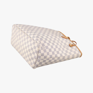 Pre-owned Louis Vuitton Neverfull MM Azur Damier Canvas N51107 handbag | stylenewstar