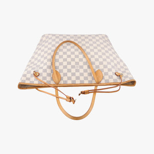 Pre-owned Louis Vuitton Neverfull MM Azur Damier Canvas N51107 handbag | stylenewstar