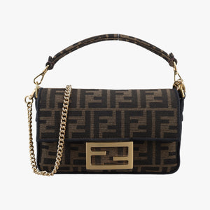 Pre-owned Fendi BAGUETTE Brown canvas 8BS017 shoulderbag | stylenewstar