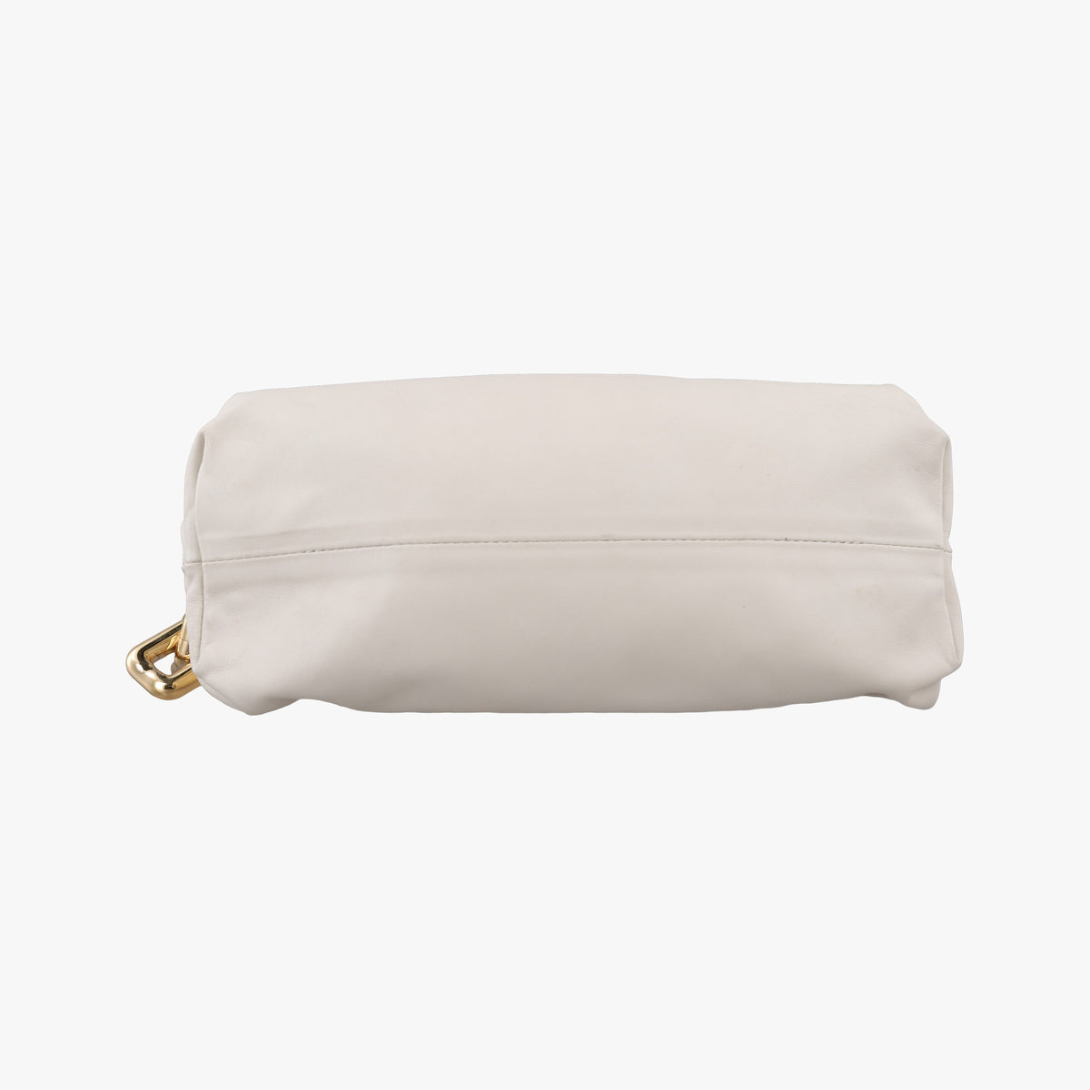 Pre-owned Bottega Veneta THE Chain Pouch White lambskin  shoulderbag | stylenewstar