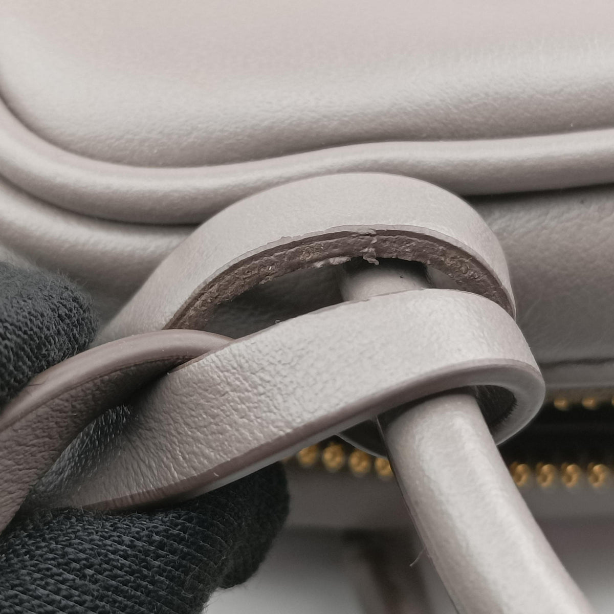 Secondhand Miu Miu Beau Micro Grey Leather  handbag | stylenewstar