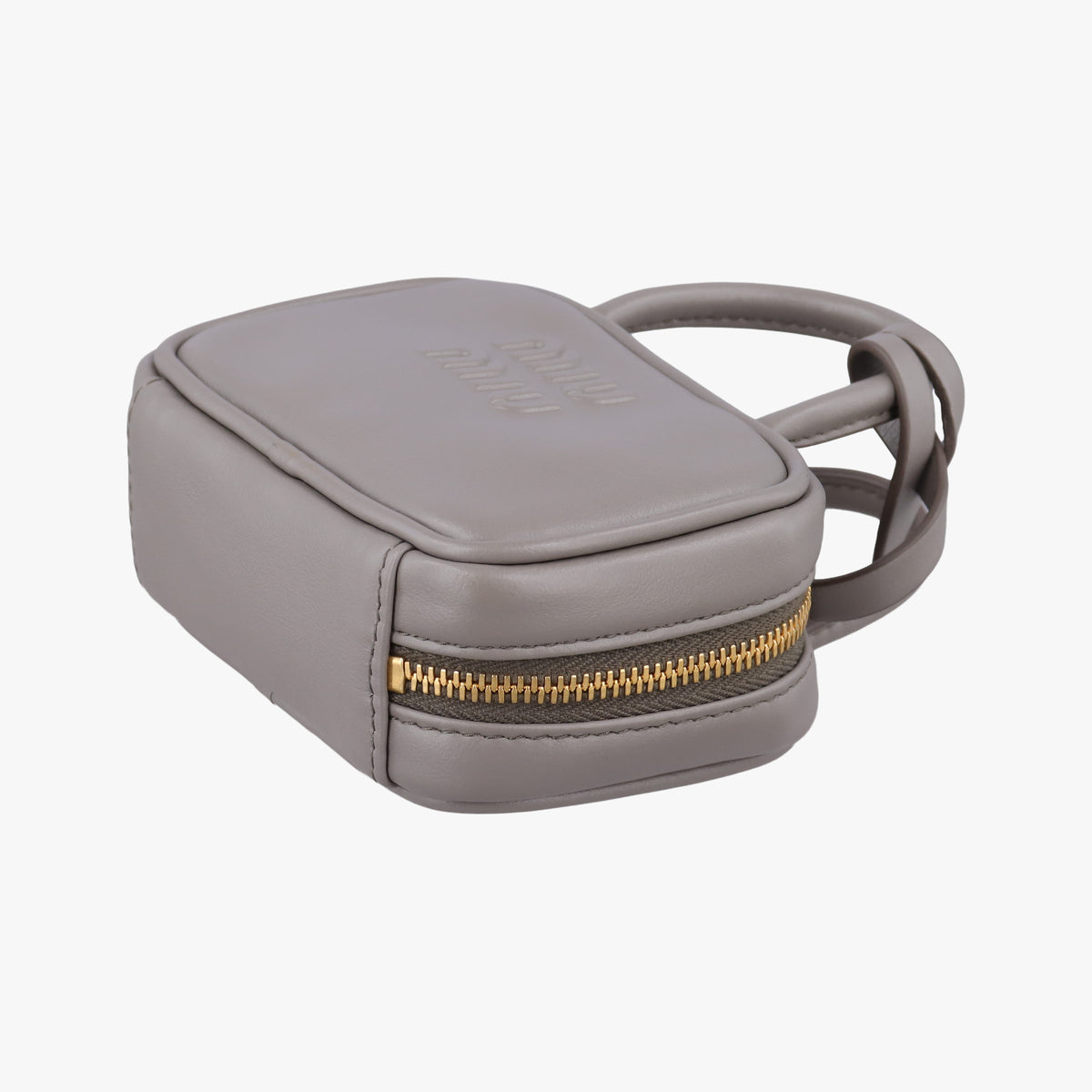 Secondhand Miu Miu Beau Micro Grey Leather  handbag | stylenewstar