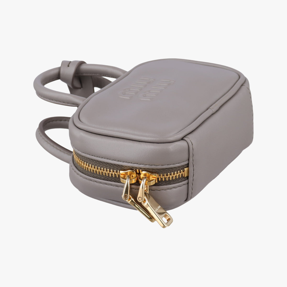 Secondhand Miu Miu Beau Micro Grey Leather  handbag | stylenewstar