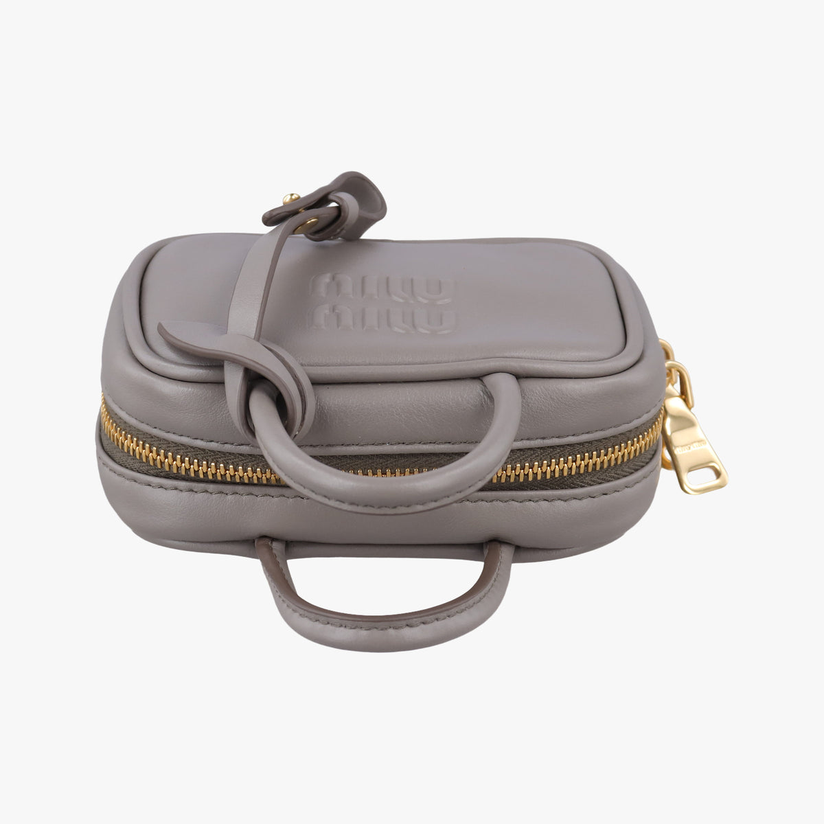 Secondhand Miu Miu Beau Micro Grey Leather  handbag | stylenewstar