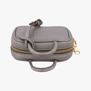 Secondhand Miu Miu Beau Micro Grey Leather  handbag | stylenewstar